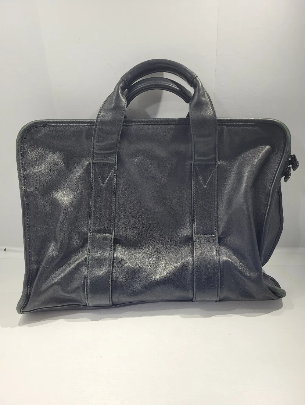 TUMI 907D3 GENUINE LEATHER SLIM BUSINESS BAG BRIEFCASE BLACK
